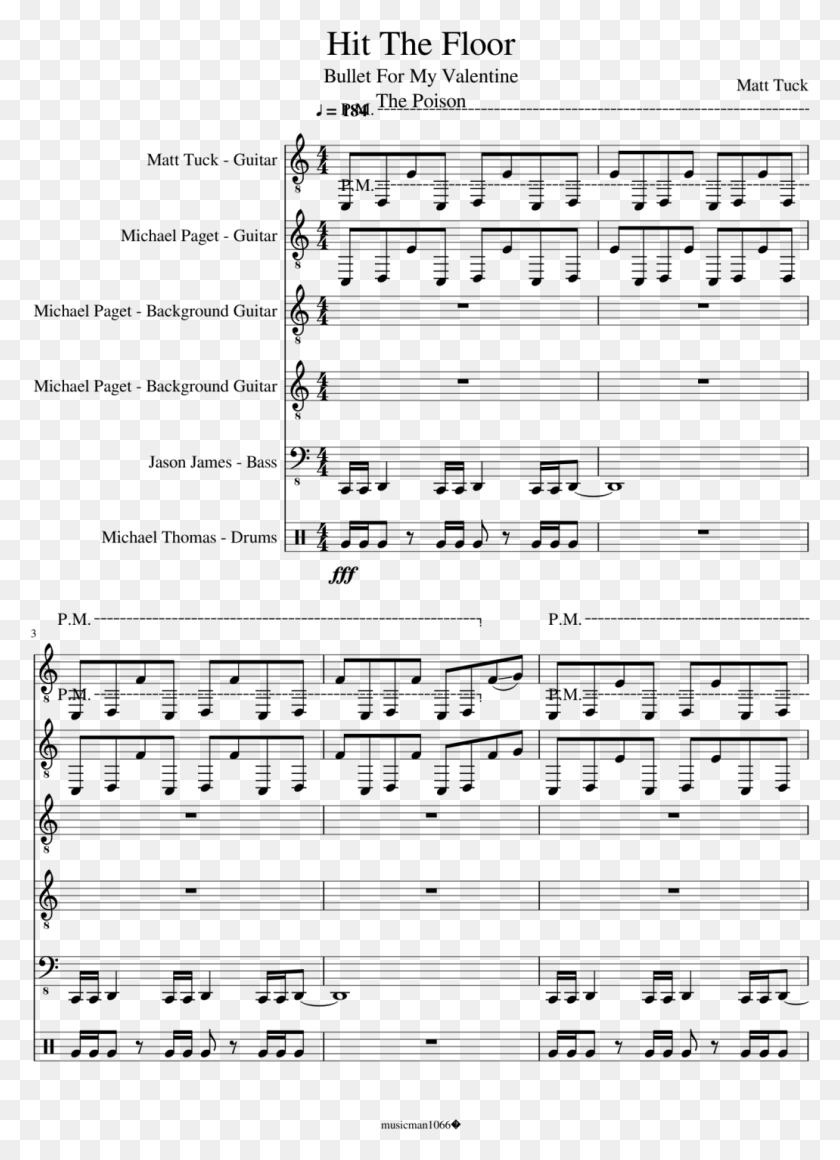 1031x1455 Hit The Floor Slide Image Wither Dream Theater Piano Sheet Music, Gray, World Of Warcraft HD PNG Download