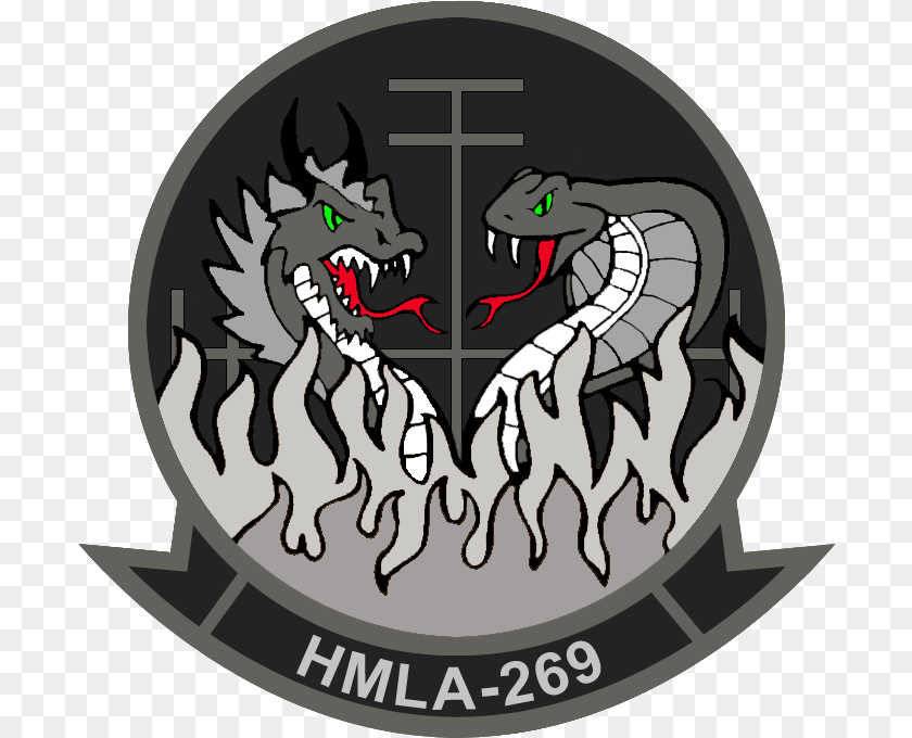 699x680 Hmla 269 New Patch Bw Hmla 269 Marine Corps, Emblem, Symbol, Electronics, Hardware Sticker PNG