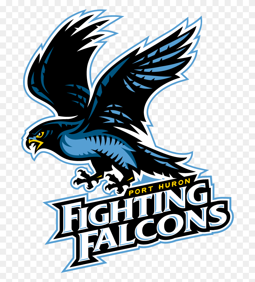 702x870 Hockey Logos Sports Team Logos Move Logo Port Huron Port Huron Fighting Falcons Logo, Eagle, Bird, Animal HD PNG Download