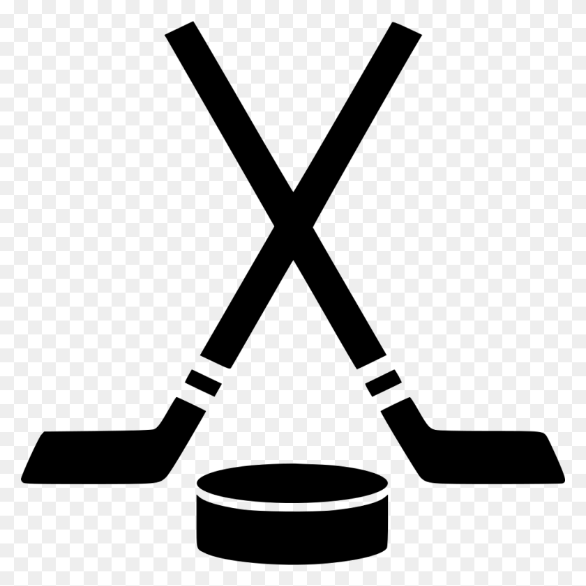 980x982 Hockey Puck Sticks Comments Ice Hockey Stick Svg, Shovel, Tool, Sport HD PNG Download