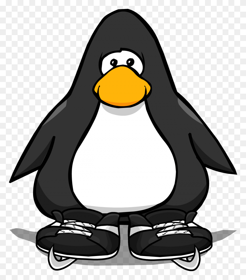 1380x1588 Hockey Skates From A Player Card Penguin With A Top Hat, Animal, Bird, King Penguin HD PNG Download