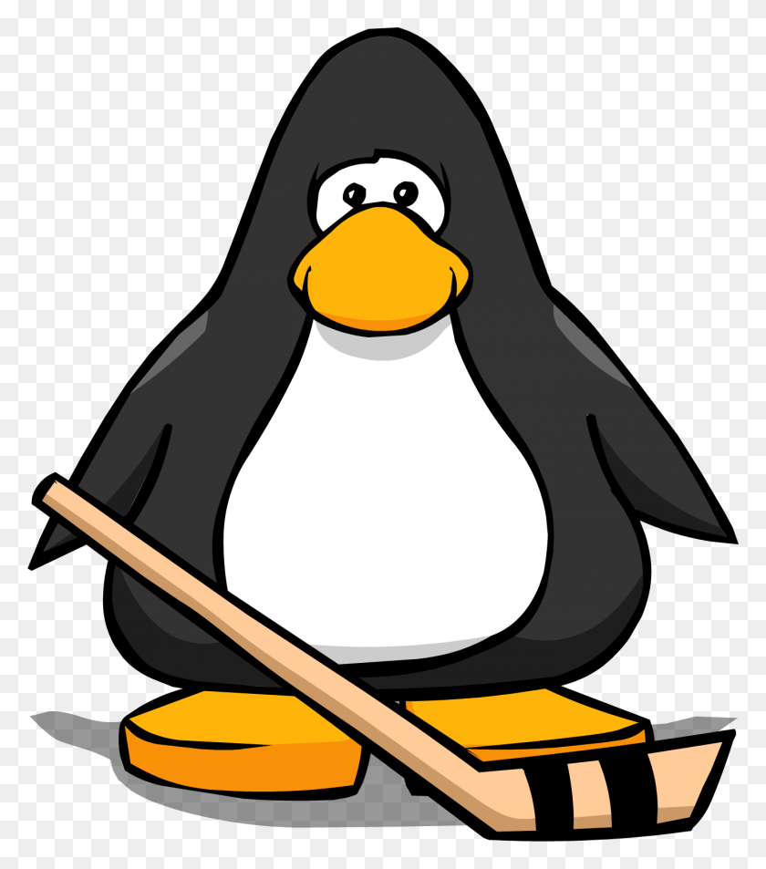 1380x1581 Hockey Stick From A Player Card Penguin With Hockey Stick, Bird, Animal, King Penguin HD PNG Download