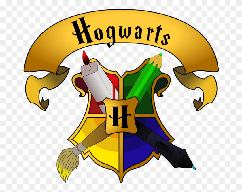 682x608 Hogwarts By Atsuki Kuroe Harry Potter, Symbol, Helmet, Clothing HD PNG Download