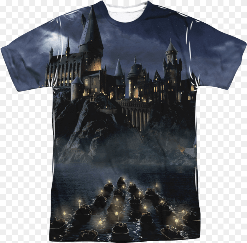851x837 Hogwarts Castle T Shirt Sublimation T Shirts, T-shirt, Clothing, Adult, Wedding Sticker PNG
