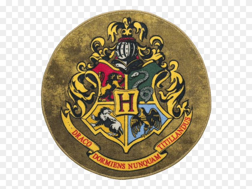 570x570 Hogwarts Crest Circular Doormat Gryffindor Crest Harry Potter Logo, Rug, Symbol, Trademark HD PNG Download