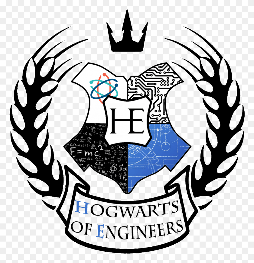 1442x1501 Hogwarts From The Harry Potter Books And Movies Is Logo Round Ribbon, Symbol, Trademark, Armor HD PNG Download