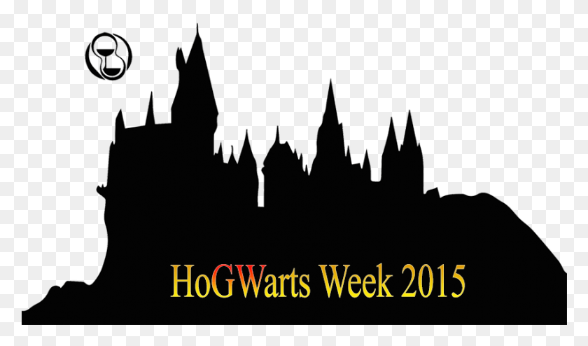 851x474 Hogwarts Skyline Silhouette, Outdoors, Nature, Text HD PNG Download