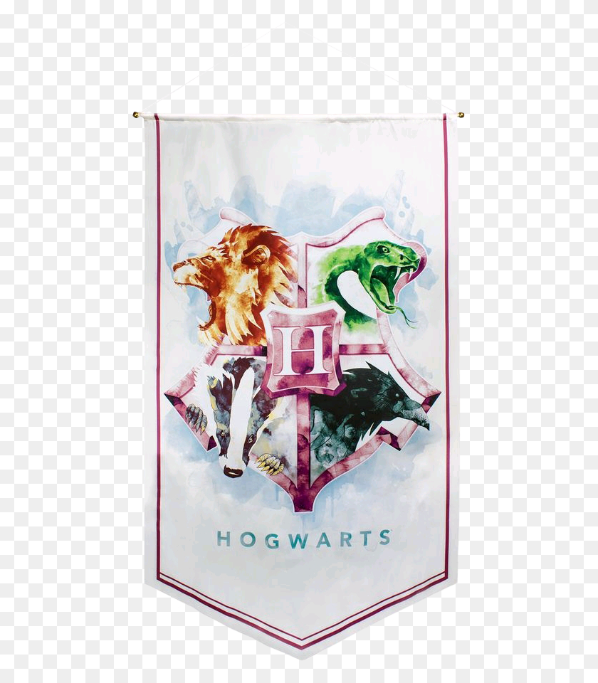 467x900 Хогвартс Акварельный Атласный Баннер Гарри Поттер Плакат Хогвартс, Реклама, Современное Искусство Hd Png Скачать