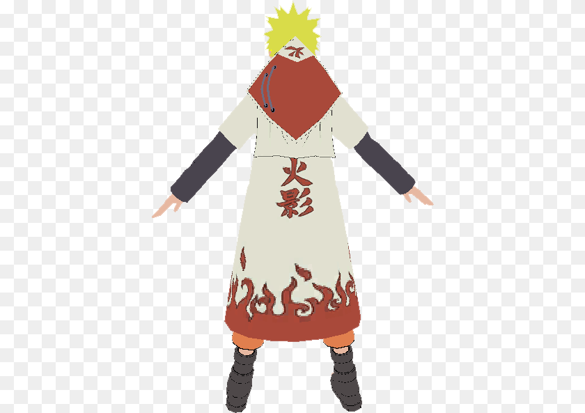 406x593 Hokage Naruto With Hat Costume, Person, Clothing PNG