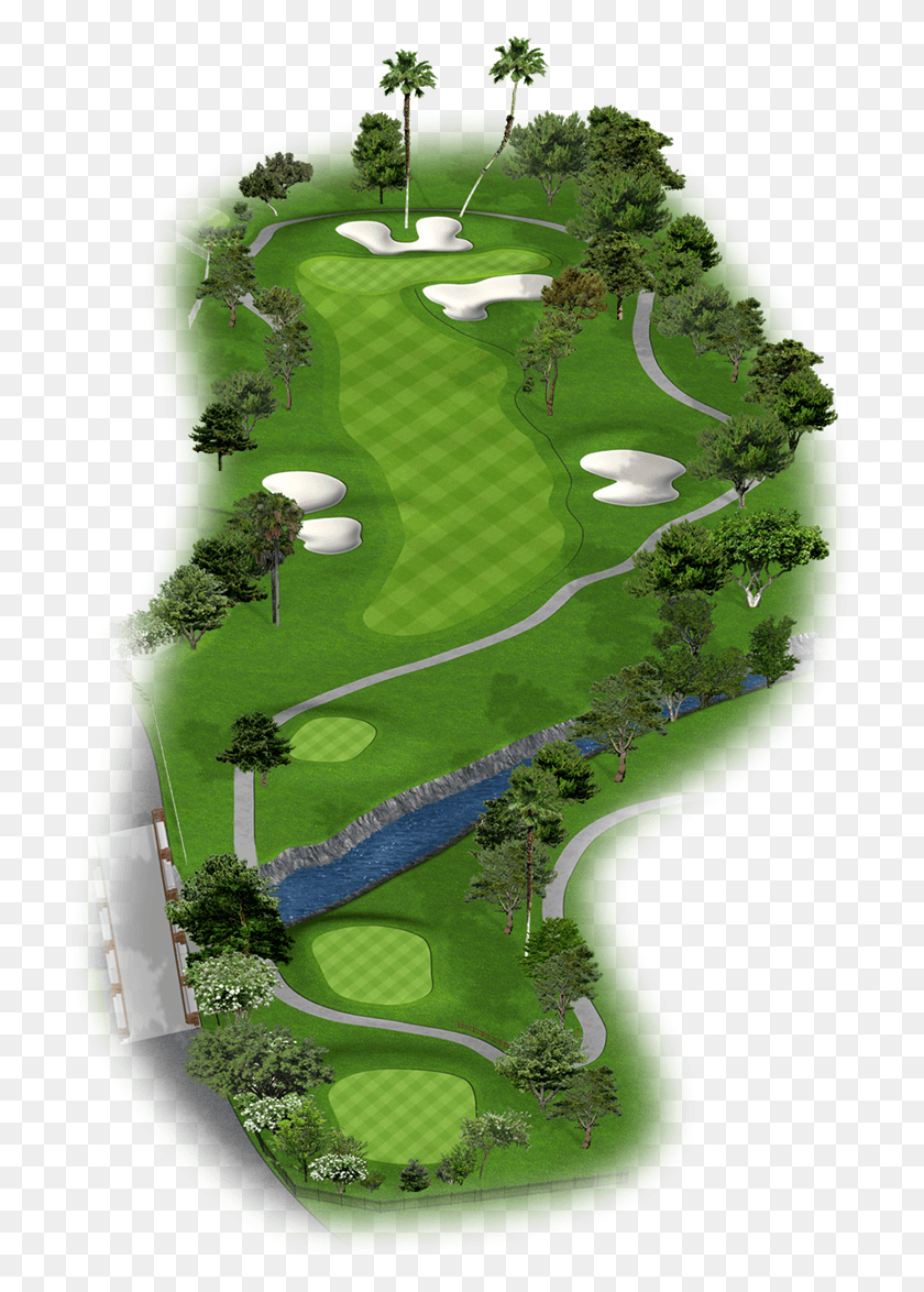 717x1114 Hole 17par 4handicap Aerial Photography, Field, Outdoors, Golf Course HD PNG Download