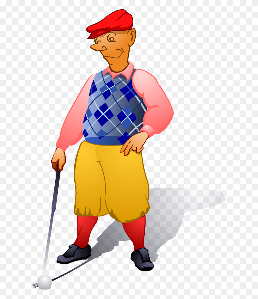 633x914 Hole In Won I Slot Golfer Cartoon, Person, Human, Clothing HD PNG Download