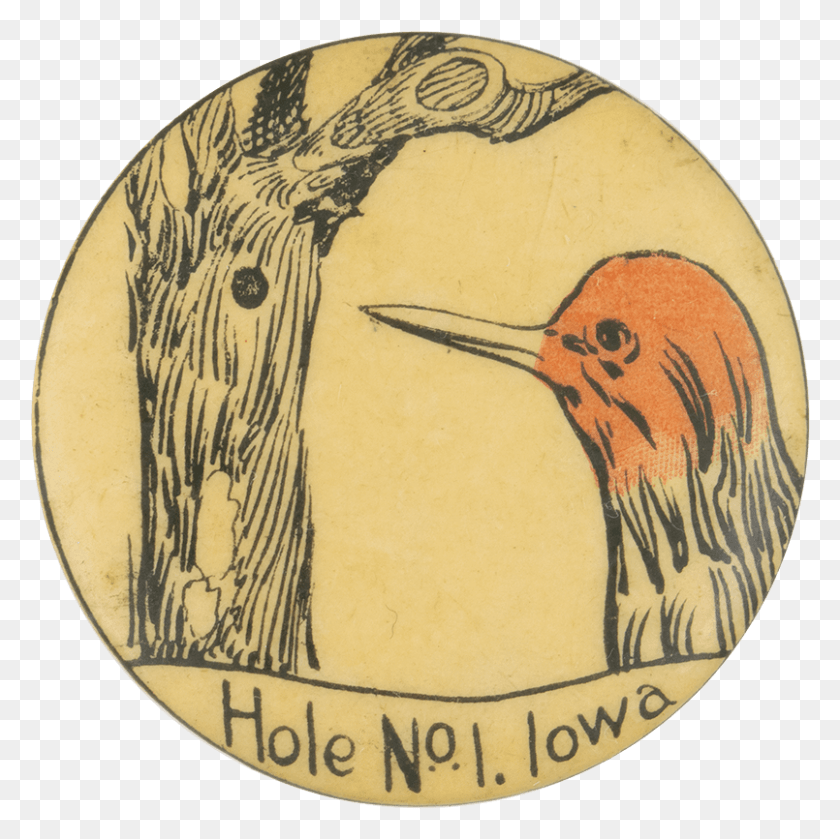 805x805 Hole Number One Iowa Event Button Museum Kiwi, Logo, Symbol, Trademark HD PNG Download