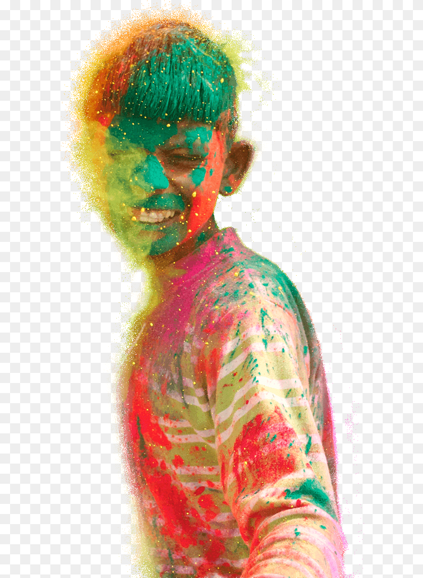 605x1147 Holi, Adult, Person, Man, Male Sticker PNG