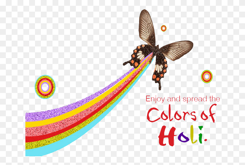 668x508 Holi Butterfly Text Wishes Holi Wishes For Travel, Furniture, Hammock, Animal Descargar Hd Png