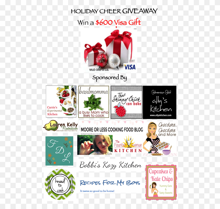 516x740 Holiday Cheer 600 Visa Gift Card Giveaway Calligraphy, Person, Human, Advertisement HD PNG Download