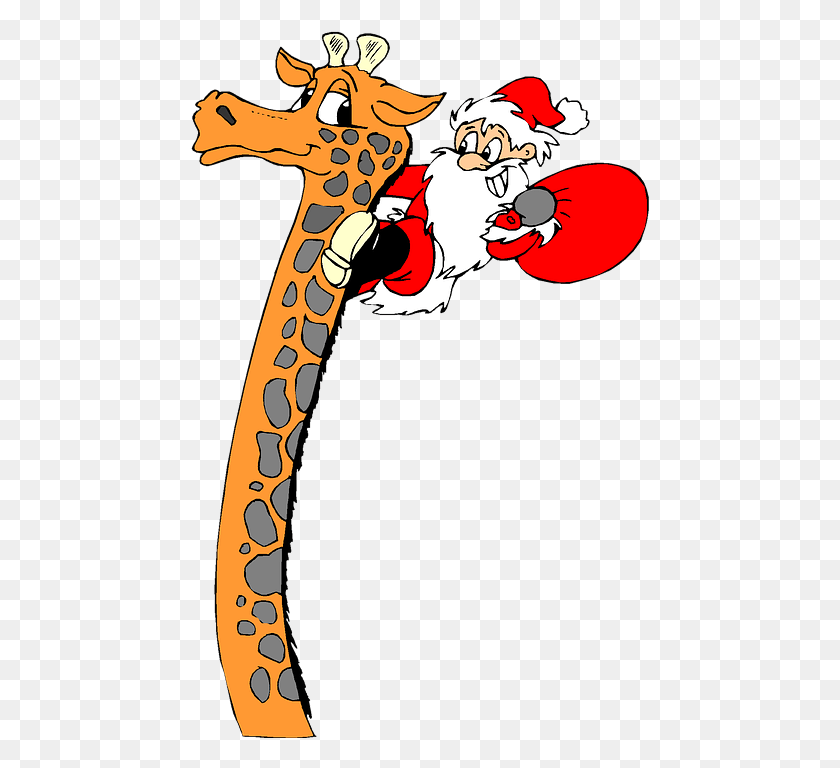 459x708 Holiday Christmas Clip Art Giraffe Funny Ts Transparent Christmas Day, Stick, Cane HD PNG Download