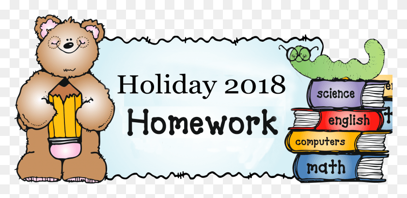 Holiday homework. Homework logo.
