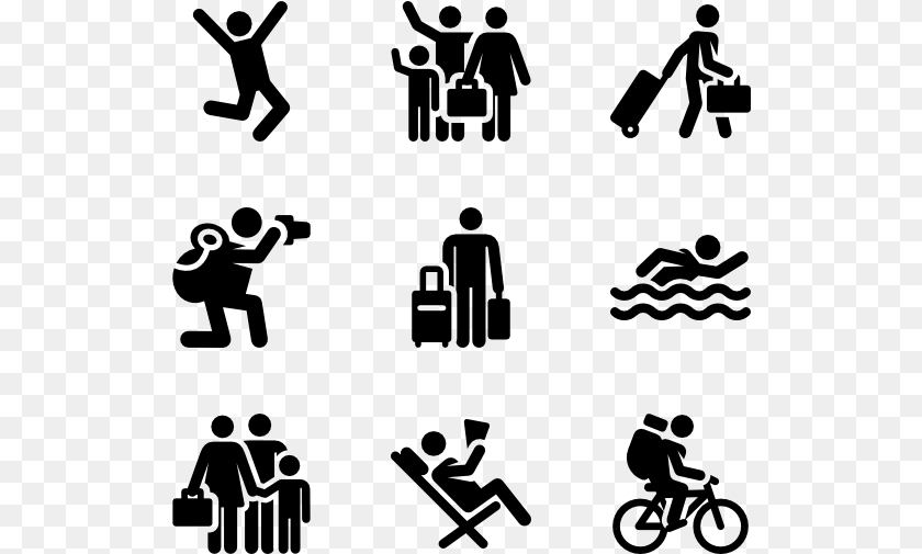 Holiday Human Pictograms Public Space Icon, Gray PNG