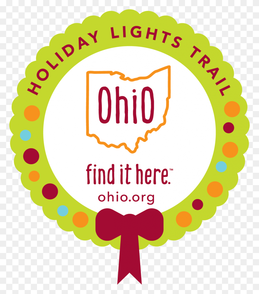 1173x1343 Holiday Lights Trail Ohio Find It Here, Label, Text, Sticker HD PNG Download
