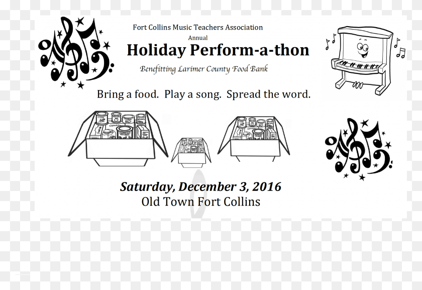 2022x1341 Holiday Perform A Thon Brings A Music Sharing Day To Cartoon, Text, Flyer, Poster HD PNG Download