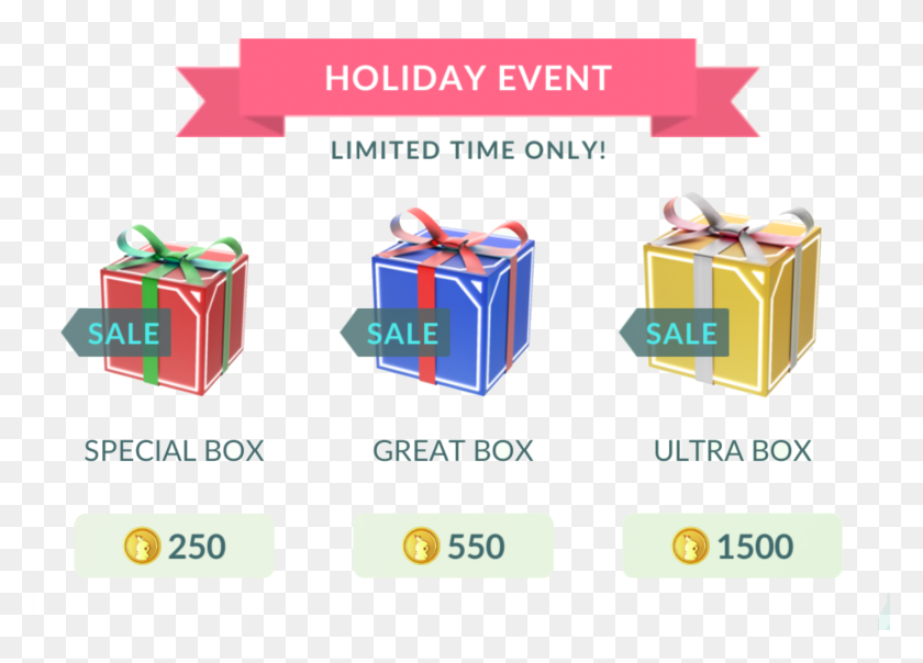 1413x986 Holiday Sale Pokemon Go Gift Boxes, Text HD PNG Download