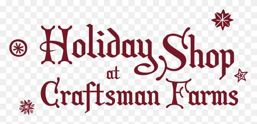 2171x966 Holiday Shop At Craftsman Farms Logo Calligraphy, Text, Alphabet, Handwriting HD PNG Download
