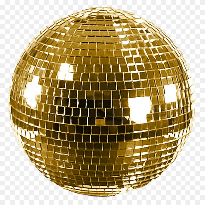 1024x1024 Holidayparty Globe Glow Party Ball Ftestickers Gold Disco Ball Transparente, Esfera, Lámpara, Bush Hd Png
