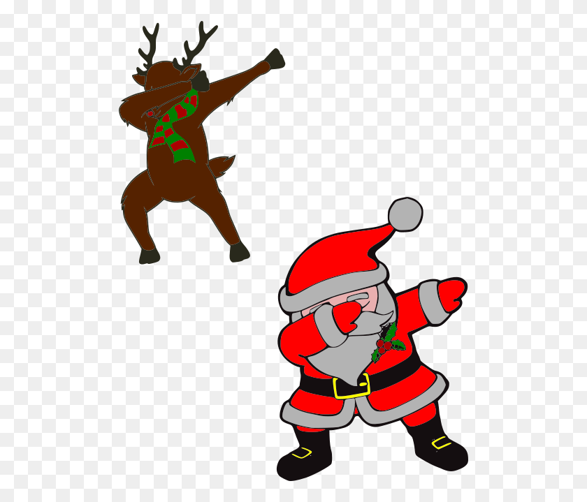 500x659 Holidays Personal Use Dabbing Santa And Rudolph Santa Claus Dab Gif With Transparent Background, Person, Human, Fireman HD PNG Download