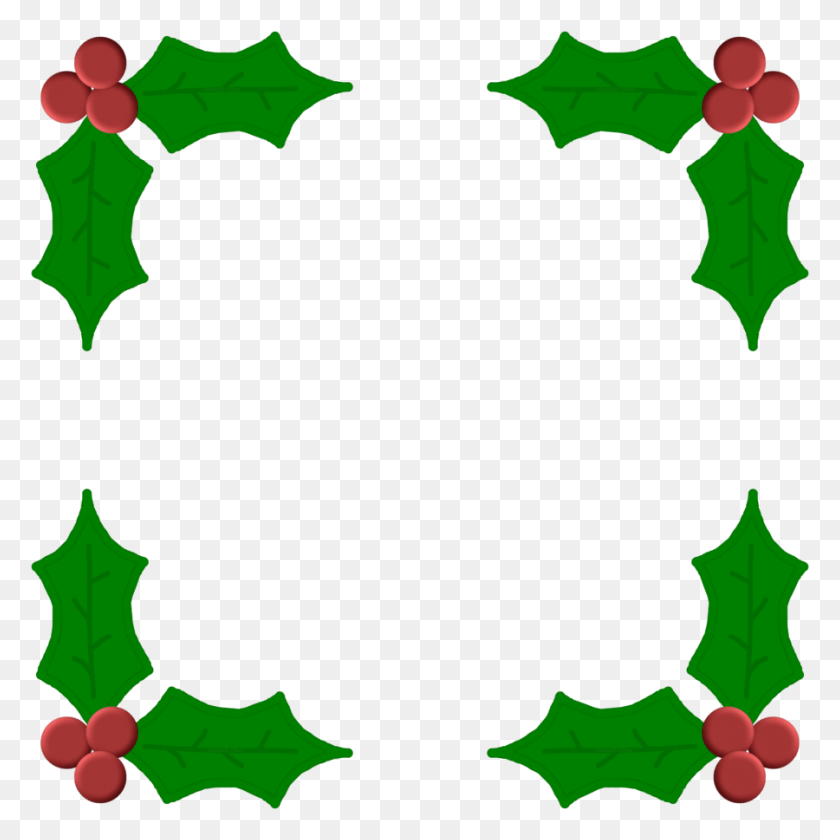 900x900 Holly Border Jpg Transpa Library Huge Freebie For Vector Graphics, Leaf, Plant, Green HD PNG Download