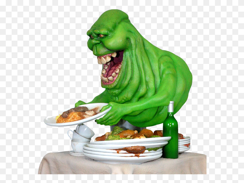582x570 Hollywood Collectibles Ghostbuster Slimer Estatua Toyslife Ghostbusters Slimer, Persona, Humano, Alimentos Hd Png