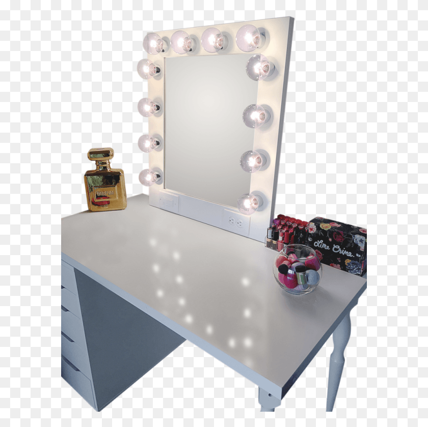 601x777 Hollywood Vanity Mirror Silver Coffee Table, Furniture, Dressing Room, Room HD PNG Download