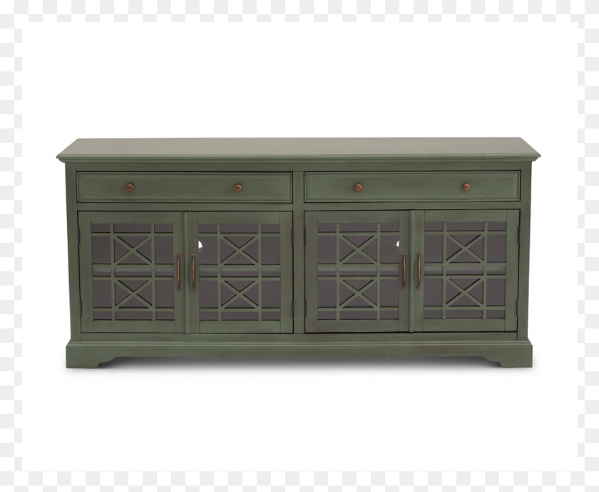 901x727 Holmes Tv Stand In Jade Is Latticed With A Burnished China Cabinet, Sideboard, Furniture HD PNG Download