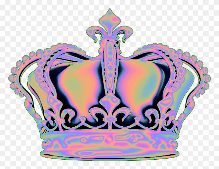 2350x1779 Holo Holographic Vaporwave Aesthetic Tumblr Crown Vaporwave Crown, Accessories, Accessory, Jewelry HD PNG Download