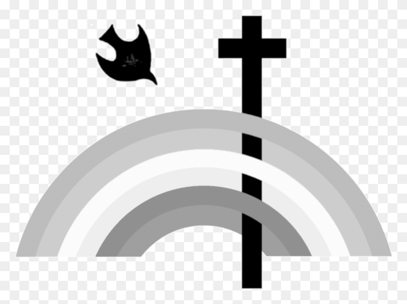 1324x965 Holy Covenant Rainbow Greyscale Cross, Symbol, Crucifix, Church HD PNG Download