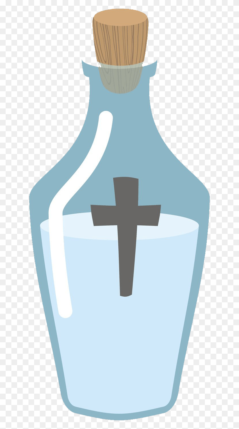 636x1444 Holy Water Holy Water Cartoon, Cross, Symbol, Bottle HD PNG Download