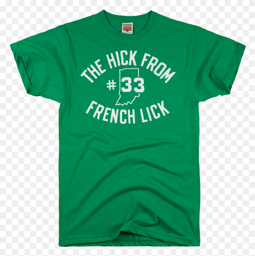 824x828 Homage Larry Bird Boston Celtics The Hick From French Lucky You Shirt, Clothing, Apparel, T-shirt HD PNG Download