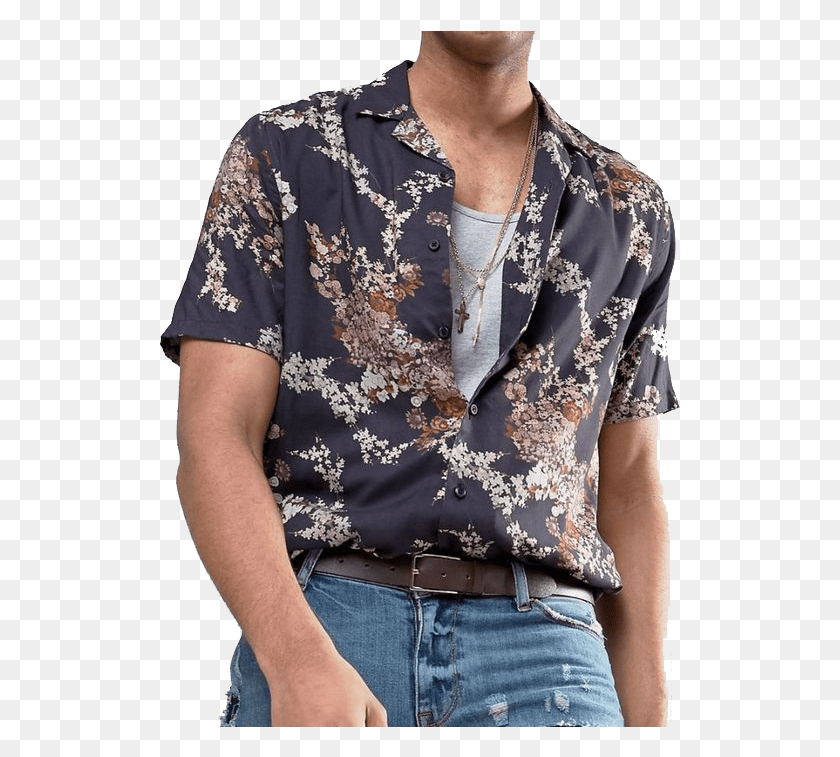 521x697 Hombres Con Camisas Hawaianas, Clothing, Apparel, Blusa Hd Png