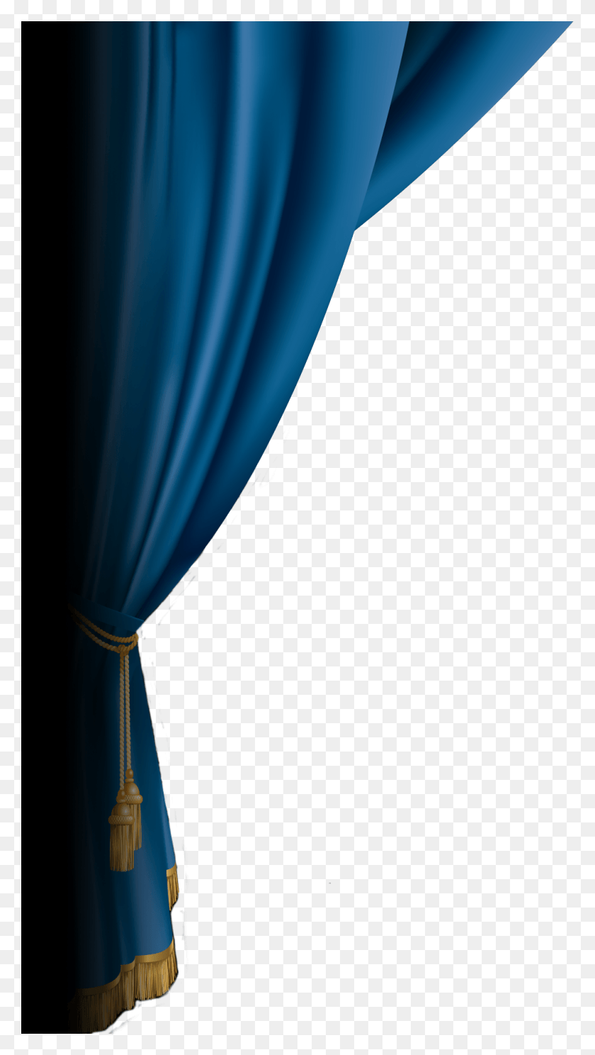 1005x1841 Home About Blue Curtain Stage, Shower Curtain HD PNG Download