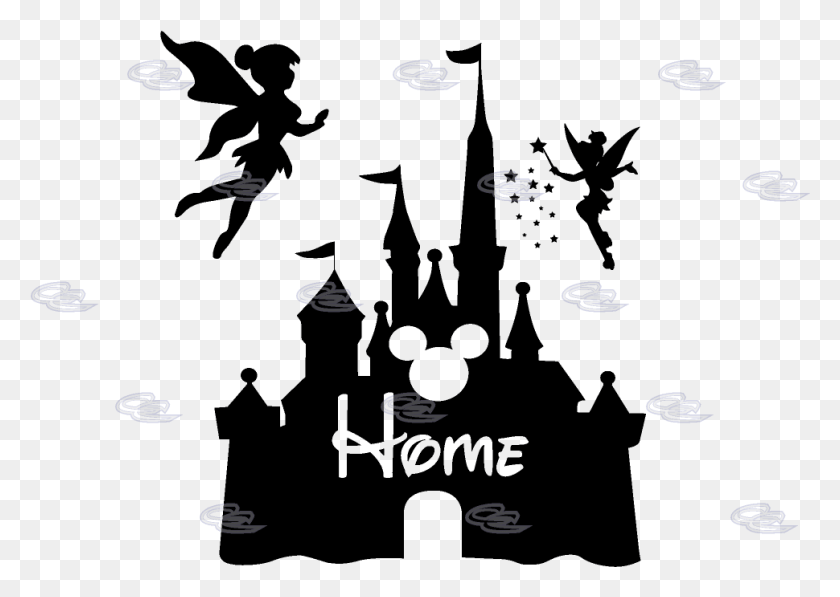 970x669 Home Cinderella Castle Cute Toddler Shirt Disney Castle With Fireworks Silhouette, Bubble, Text, Astronomy HD PNG Download