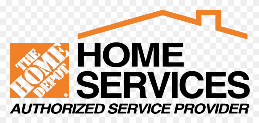 877x383 Home Depot Service Provider Home Depot Home Services Logo, Hoe, Tool, Arrow HD PNG Download