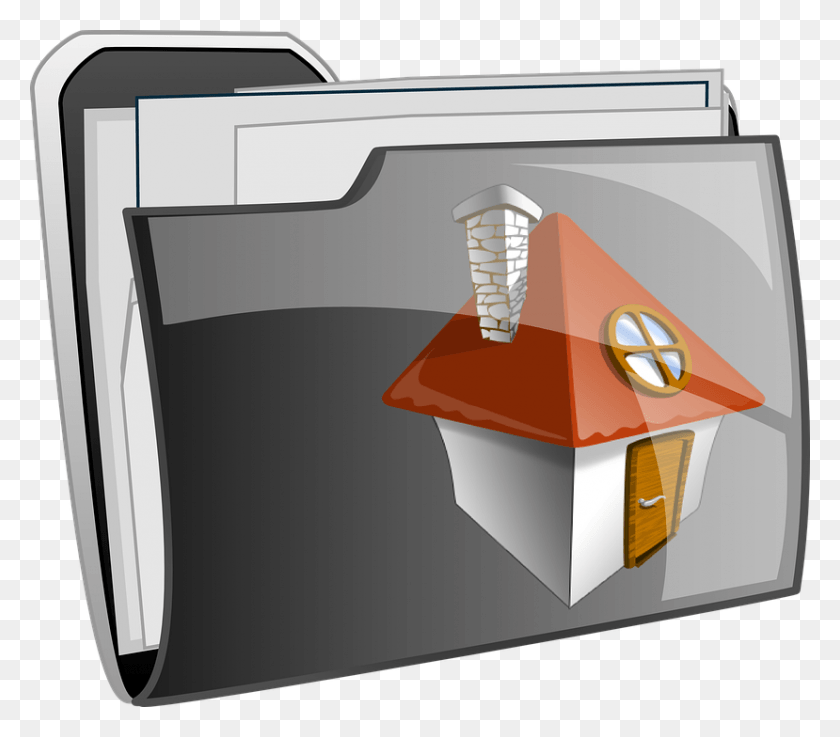 829x720 Home Folder Icon, File Binder, Box, File Folder HD PNG Download