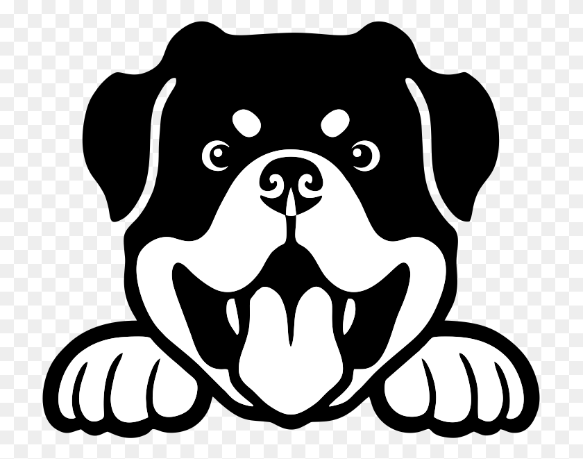 717x601 Home Gt Cut Decals Gt Domestic Animals Decals Gt Peeking Rottweiler Car Sticker, Stencil, Bulldog, Dog HD PNG Download