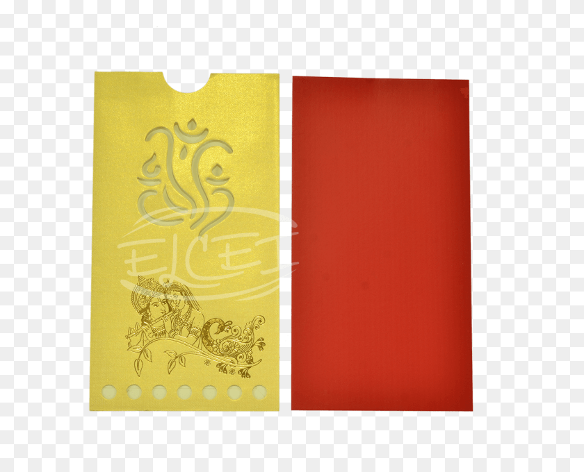 1261x1003 Home Hindu Wedding Cards Traditional Pouch Card Motif, Text, Paper HD PNG Download