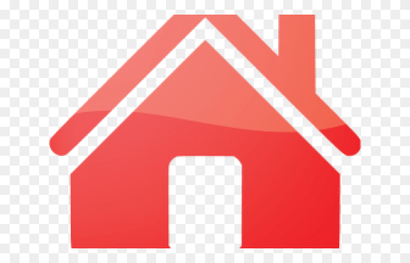 640x480 Home Icon In Red Color, Triangle, Text, Label HD PNG Download