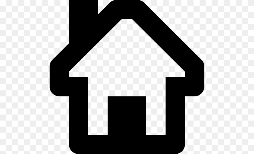 Home Icons, Gray Sticker PNG