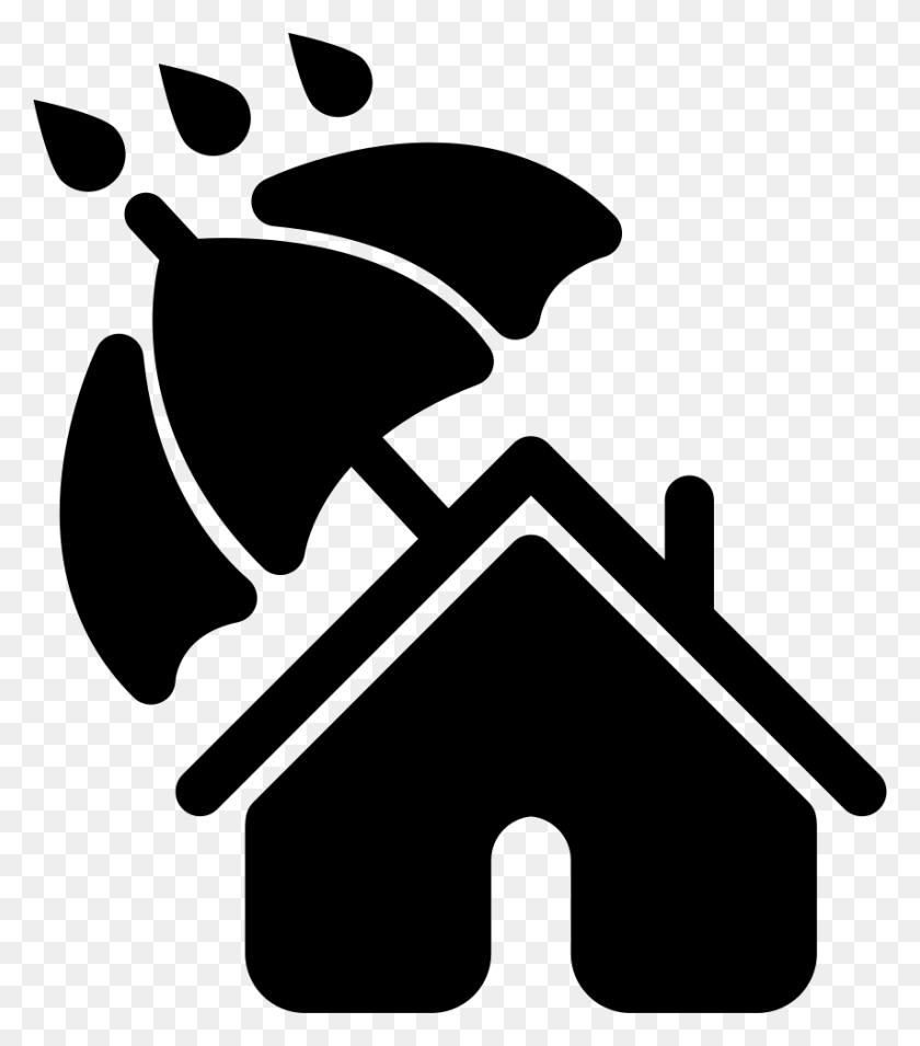 854x980 Home Insurance Comments Home Insurance Icon Black, Axe, Tool HD PNG Download