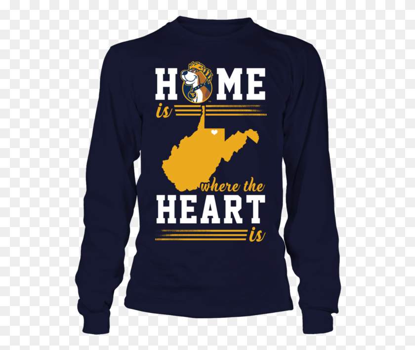 542x649 Home Is Where The Heart Is West Virginia Mountaineers Sweater, Sleeve, Clothing, Apparel HD PNG Download