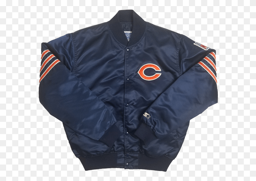 590x534 Home Nfl Chicago Bears Vintage Starter Jacket, Clothing, Apparel, Coat HD PNG Download