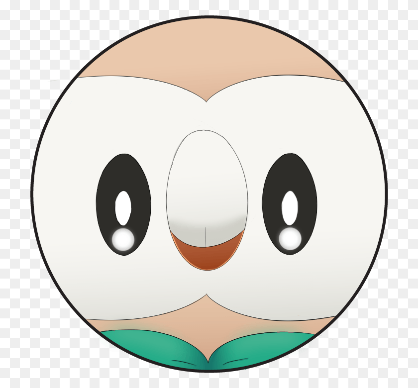 720x720 Home Pin Back Buttons Pokemon Rowlet Pin Back Circle, Pillow, Cushion, Face HD PNG Download