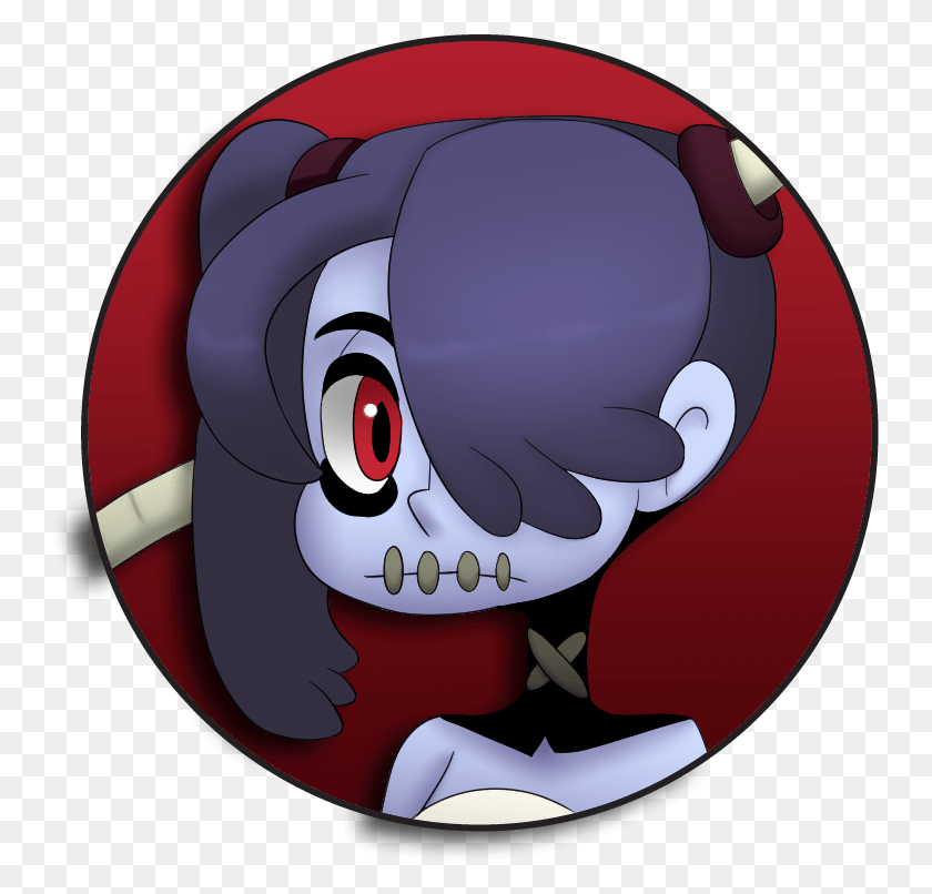 745x746 Home Pin Back Buttons Skullgirls Squigly Pin Squigly Skullgirls Icon, Helmet, Clothing, Apparel HD PNG Download